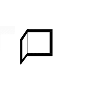 Poêle Black Diamond - Vitre Façade Pliée Sérigraphiée - Wanders - (448+448)x535x4mm