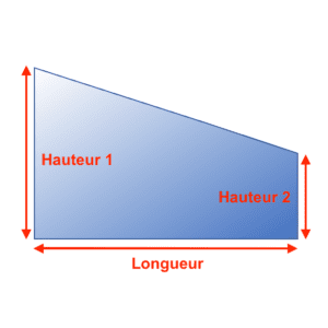 Vitre Trapézoïdale sur-mesure (rectangle)